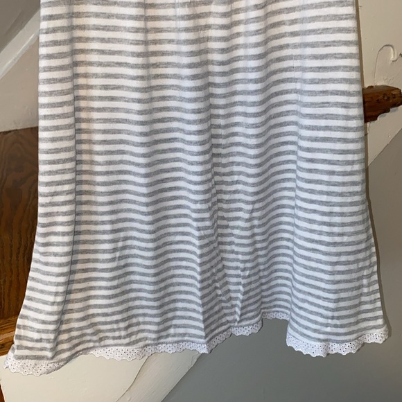 George Sleepwear Tank Top White & Gray Stripes camisoles Size medium 8-10 - Picture 3 of 4